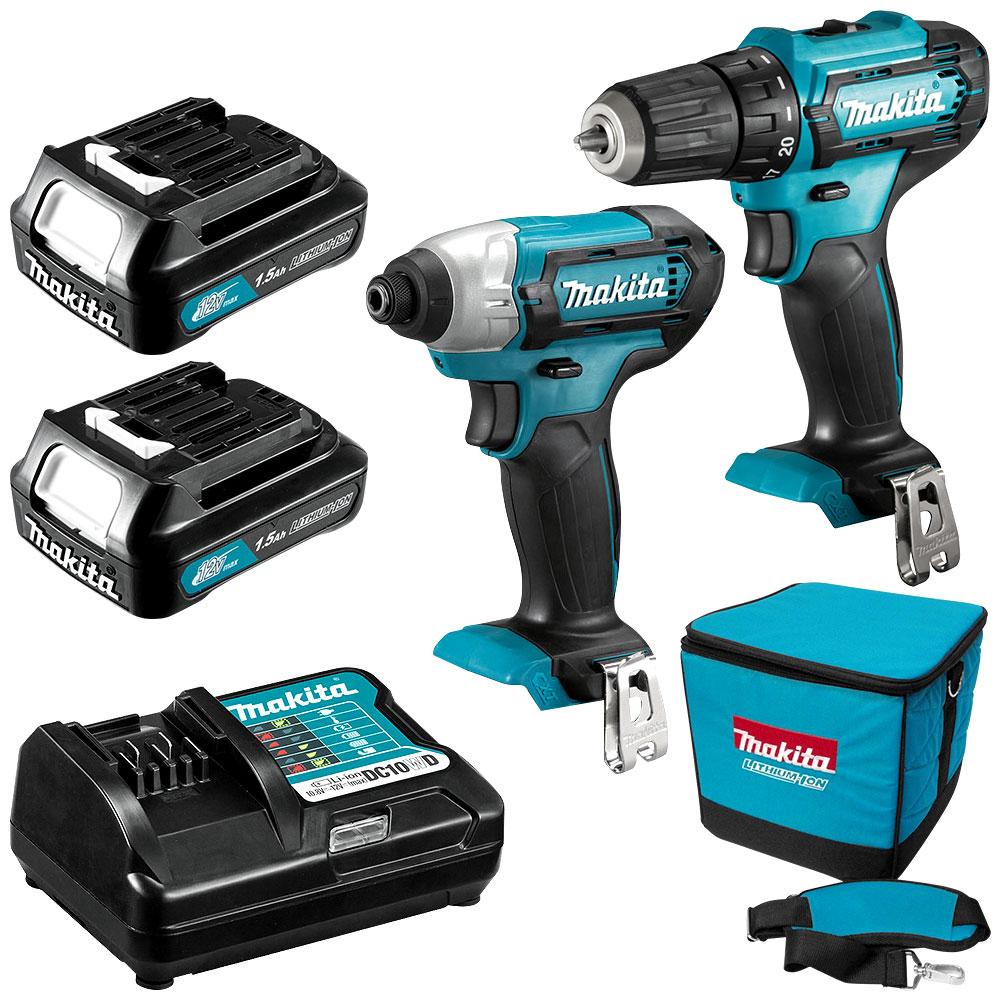 Makita CLX224 12V Max 1.5Ah Li-ion CXT Cordless 2pce Combo Kit