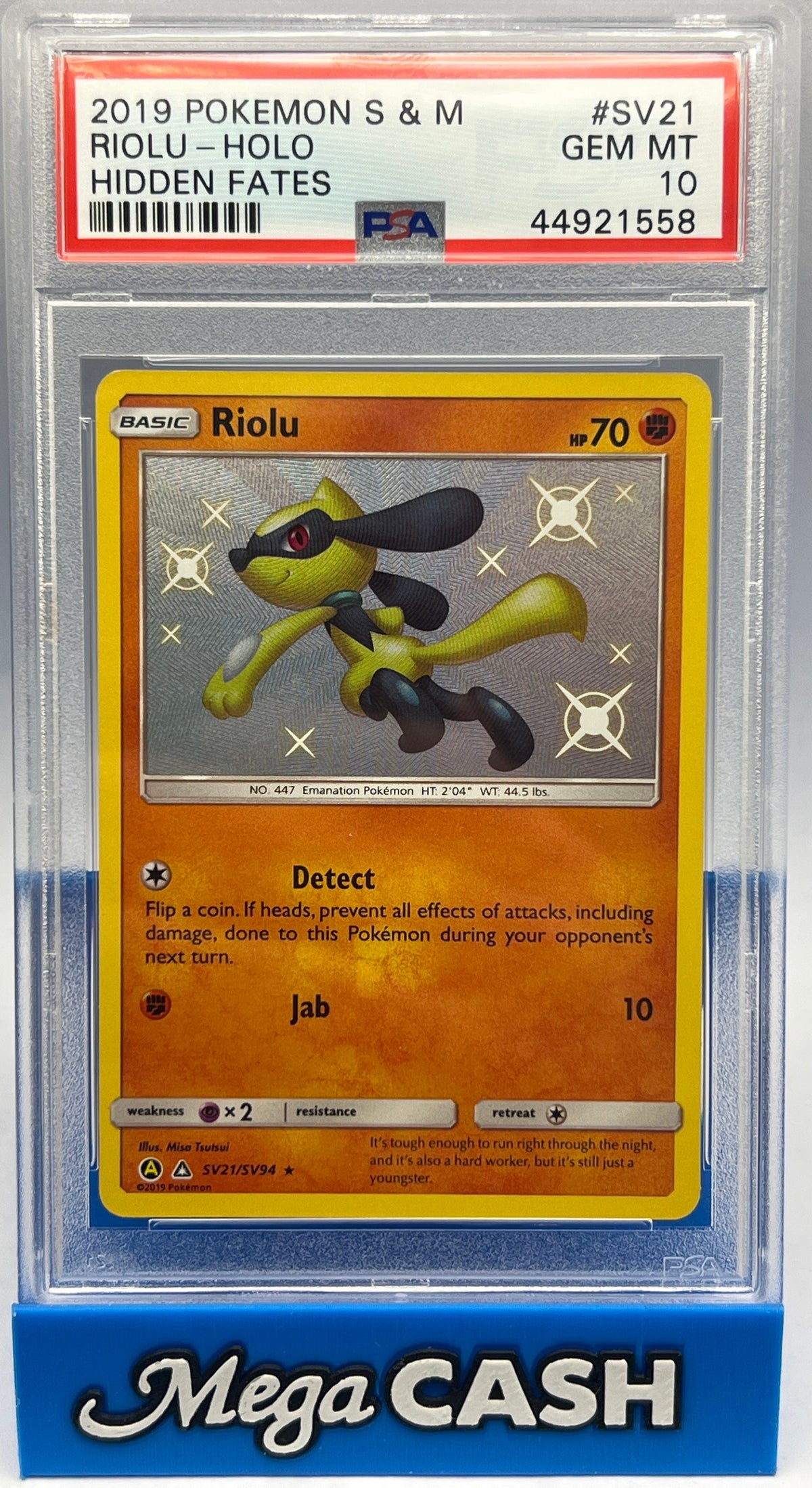 Pokémon - PSA 10 Riolu SV21/SV94 Hidden Fates