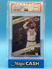 2021 Panini LeBron James Spellbound “E” Gold 08/10 - PSA 10