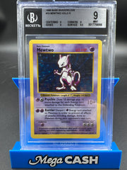 BGS 9 SHADOWLESS MEWTWO HOLO 10/102