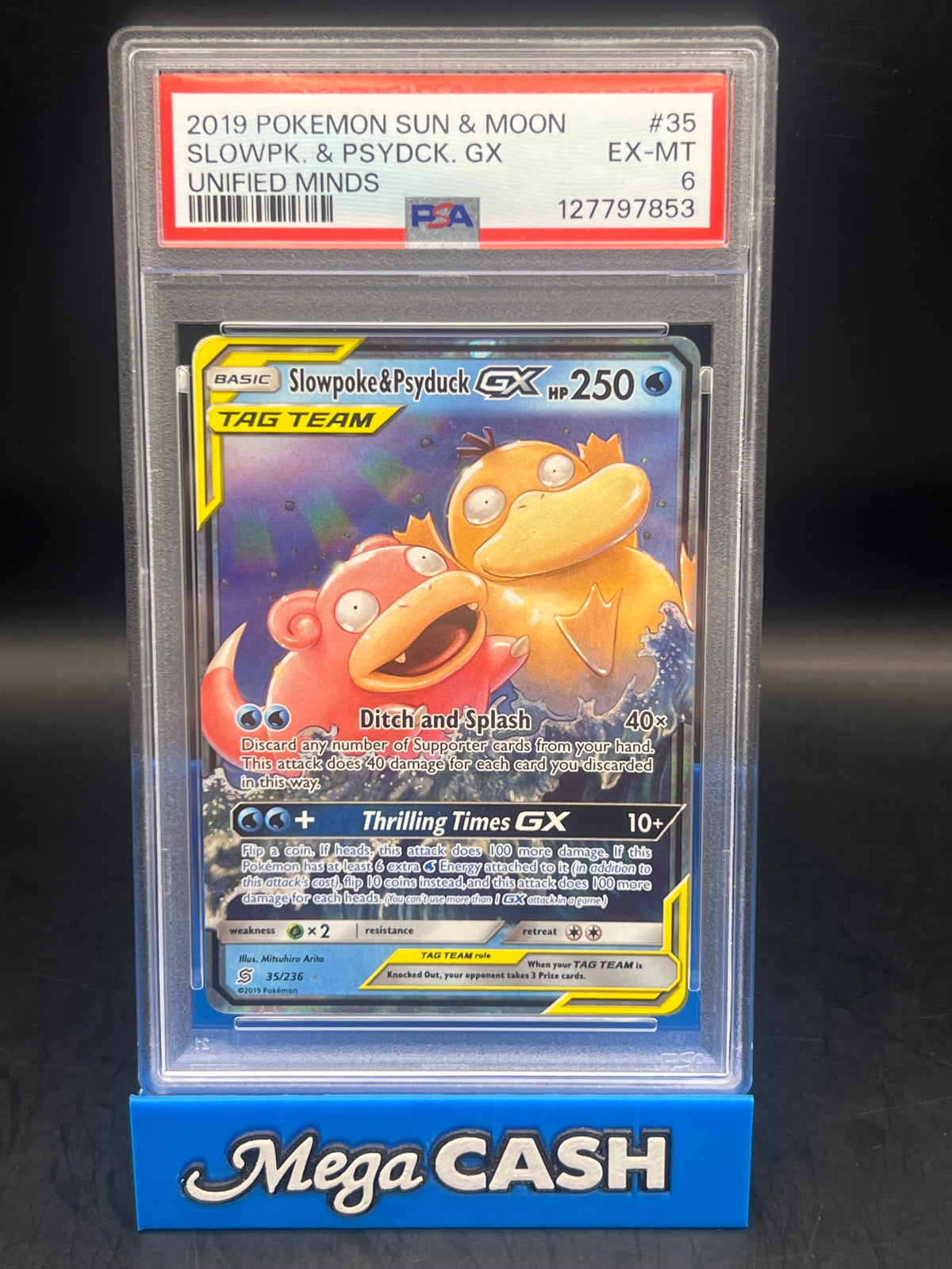 PSA 6 Slowpoke & Psyduck GX 35/236 Unfied Mind
