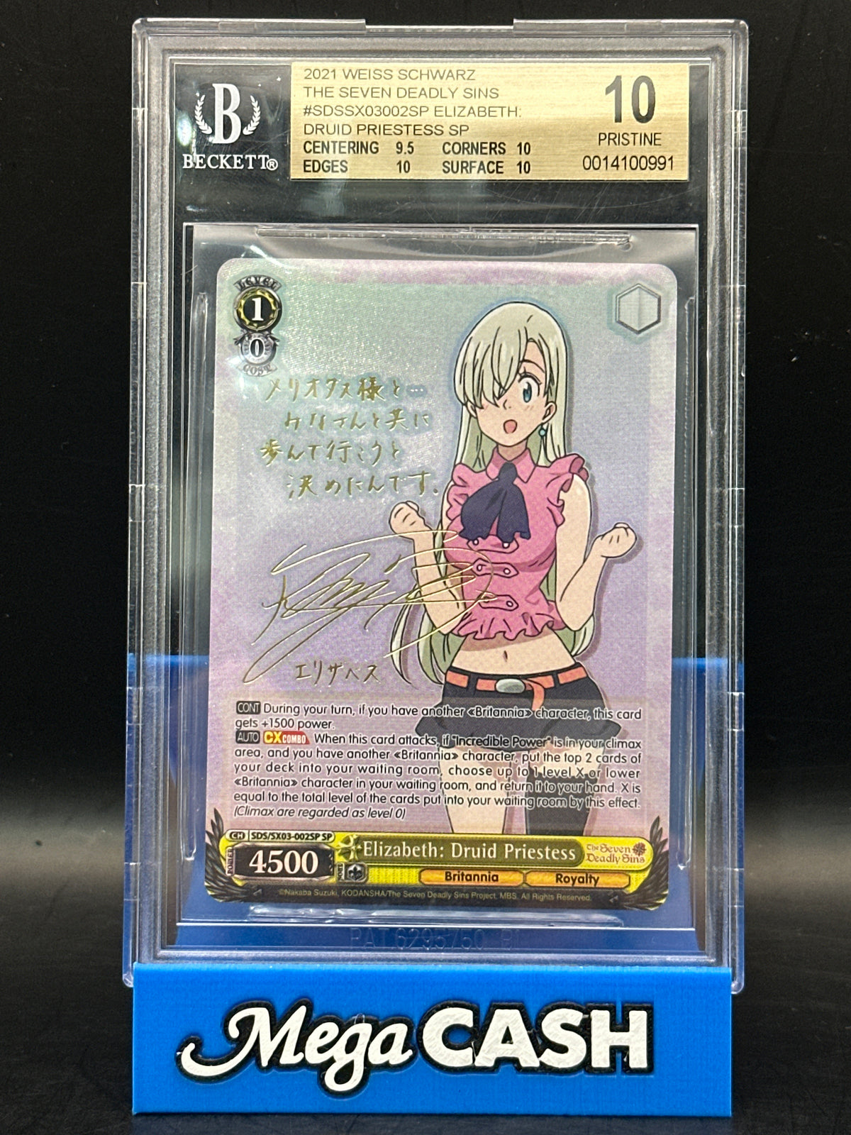 PSA 10 - Weiss Schwarz - Elizabeth Seaven Deadly Sins - Druid Priestess SP