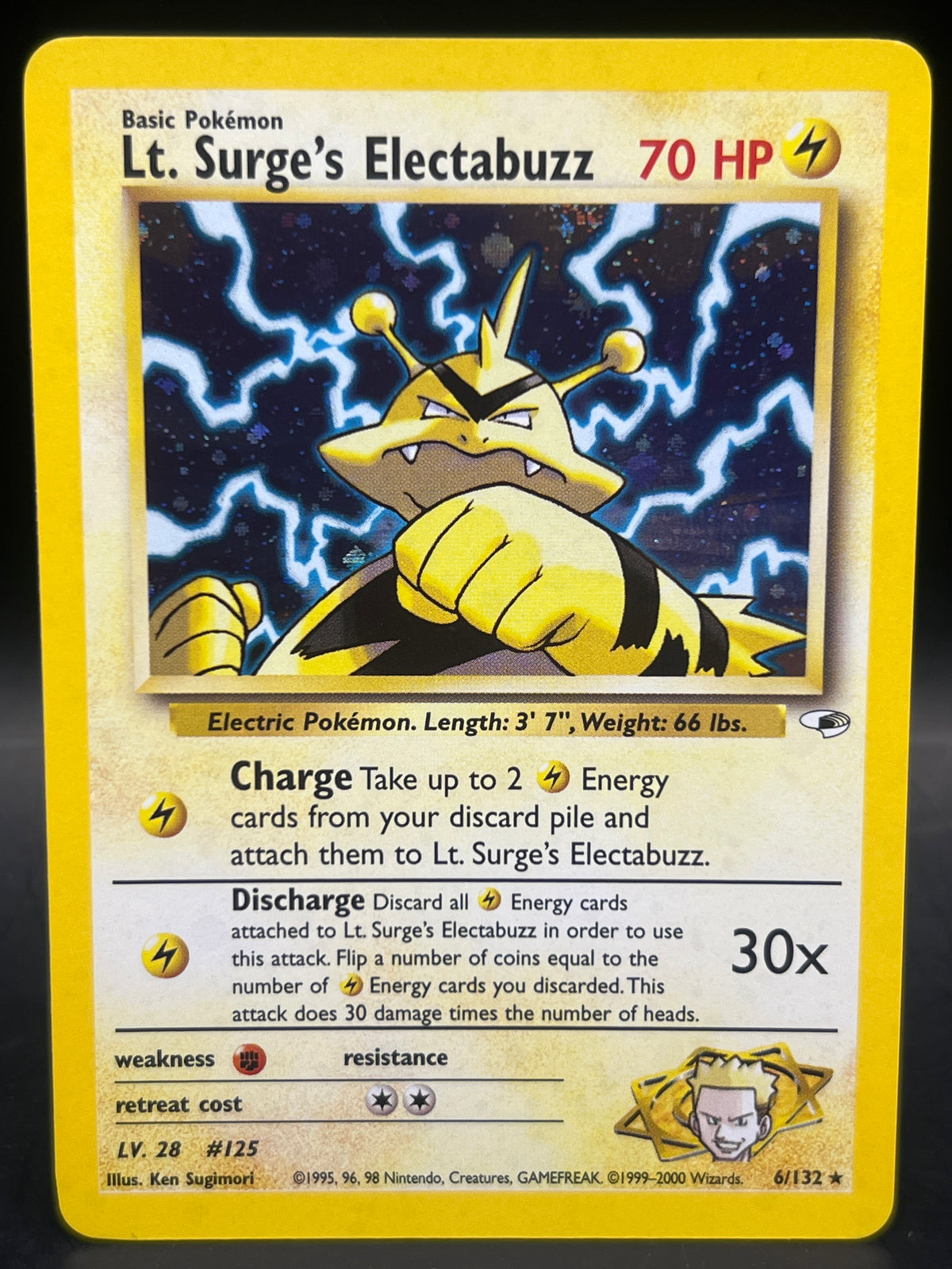 Lt. Surge’s Electabuzz Holo 6/132 Gym Heros