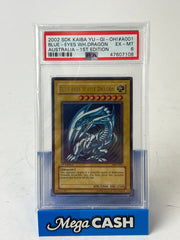 2002 SDK Kaiba Yu-Gi-Oh! Blue-Eyes White Dragon Australia 1st Edition PSA 6