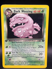 1ST ED Dark Weezing Holo 14/82 Rocket
