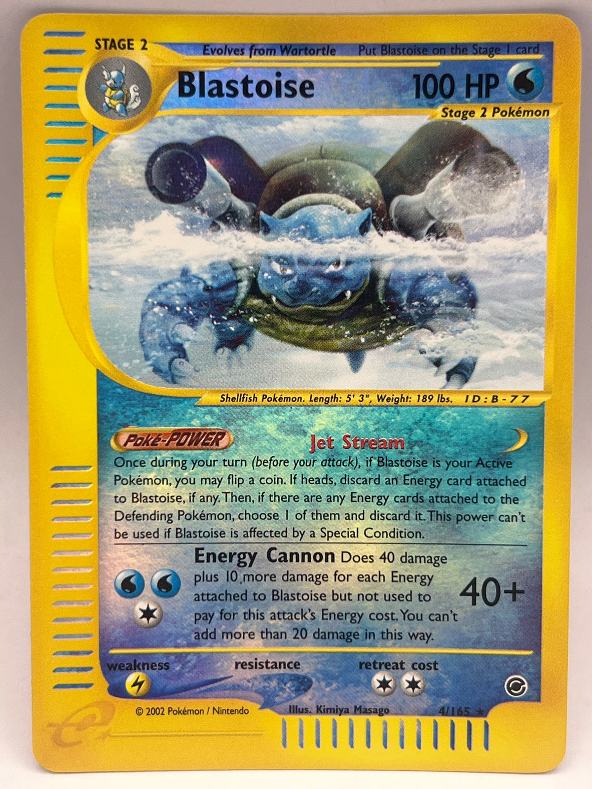 Pokémon - Blastoise 4/165 Rev Holo Expedition