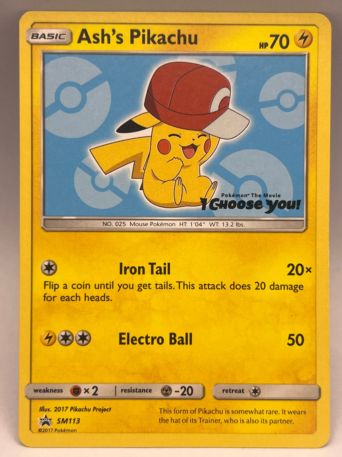 Pokémon - LP Ash’s Pikachu SM113 Black Star Promo