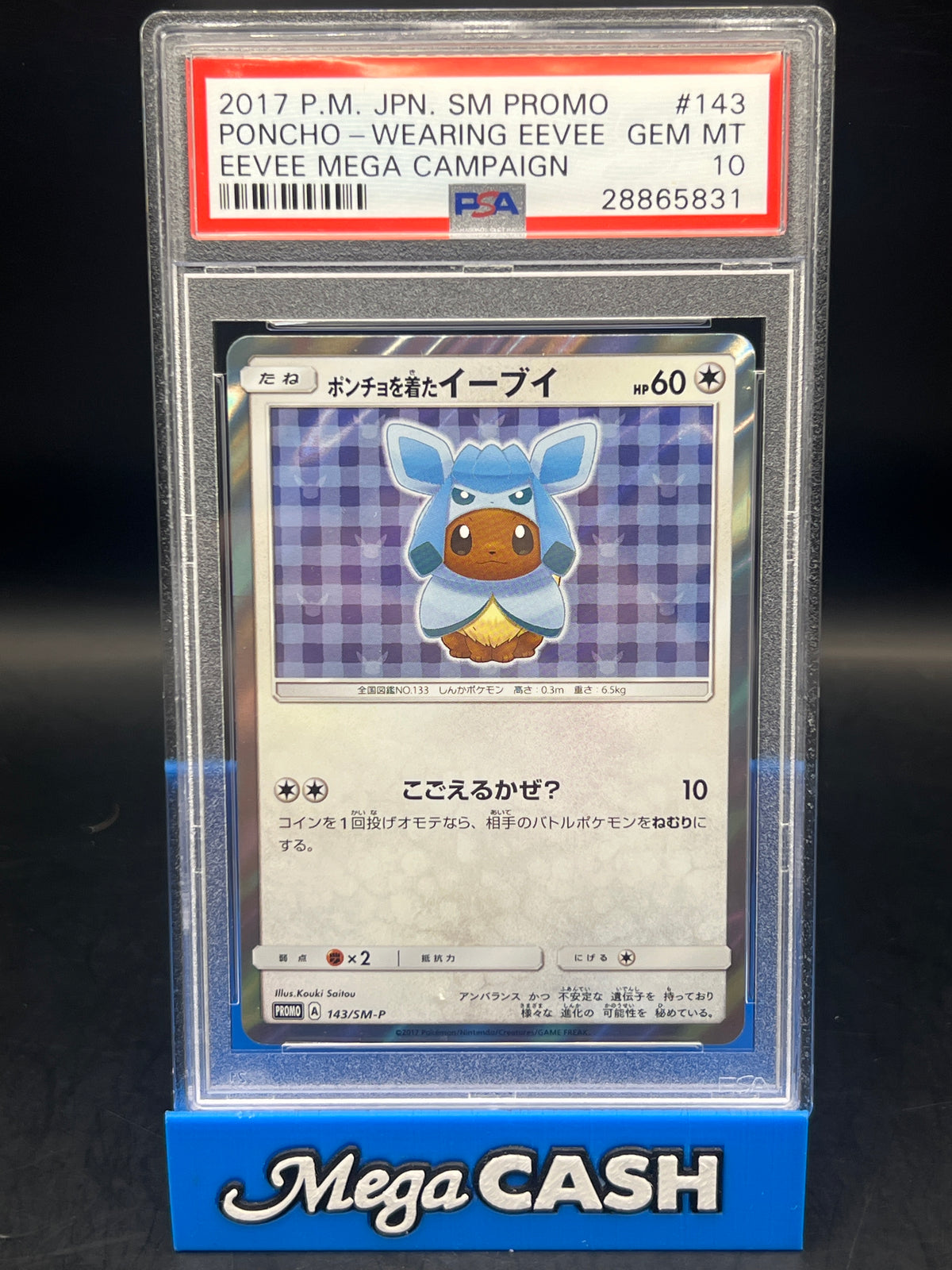 PSA 10 Glaceon/Eevee Poncho 143/XY-P