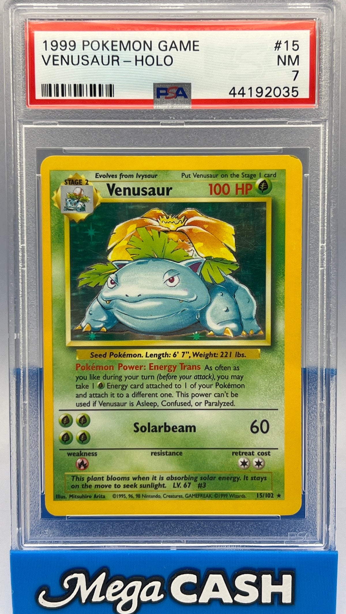 Pokémon - PSA 7 Venusaur 15/102 Holo Base Set