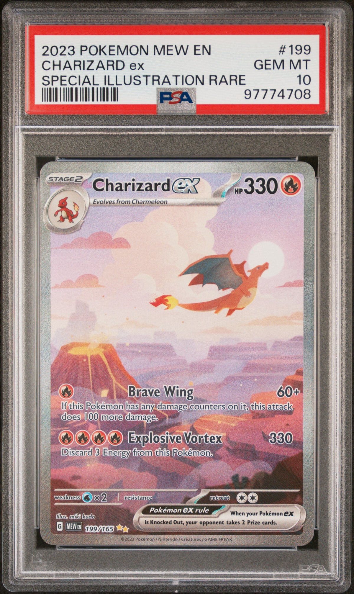 Pokémon - PSA 10 Charizard Ex 199/165