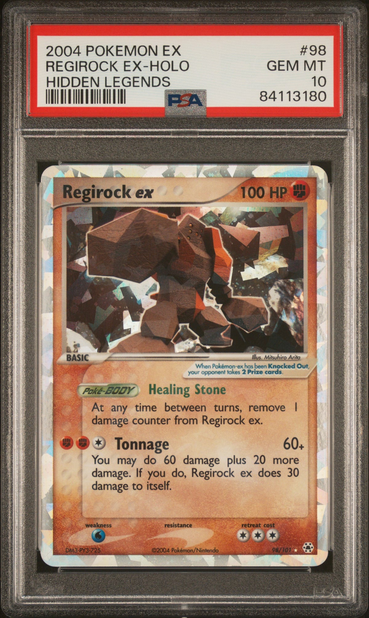 Pokemon - PSA 10 Regirock ex 98/101 Hidden Legends