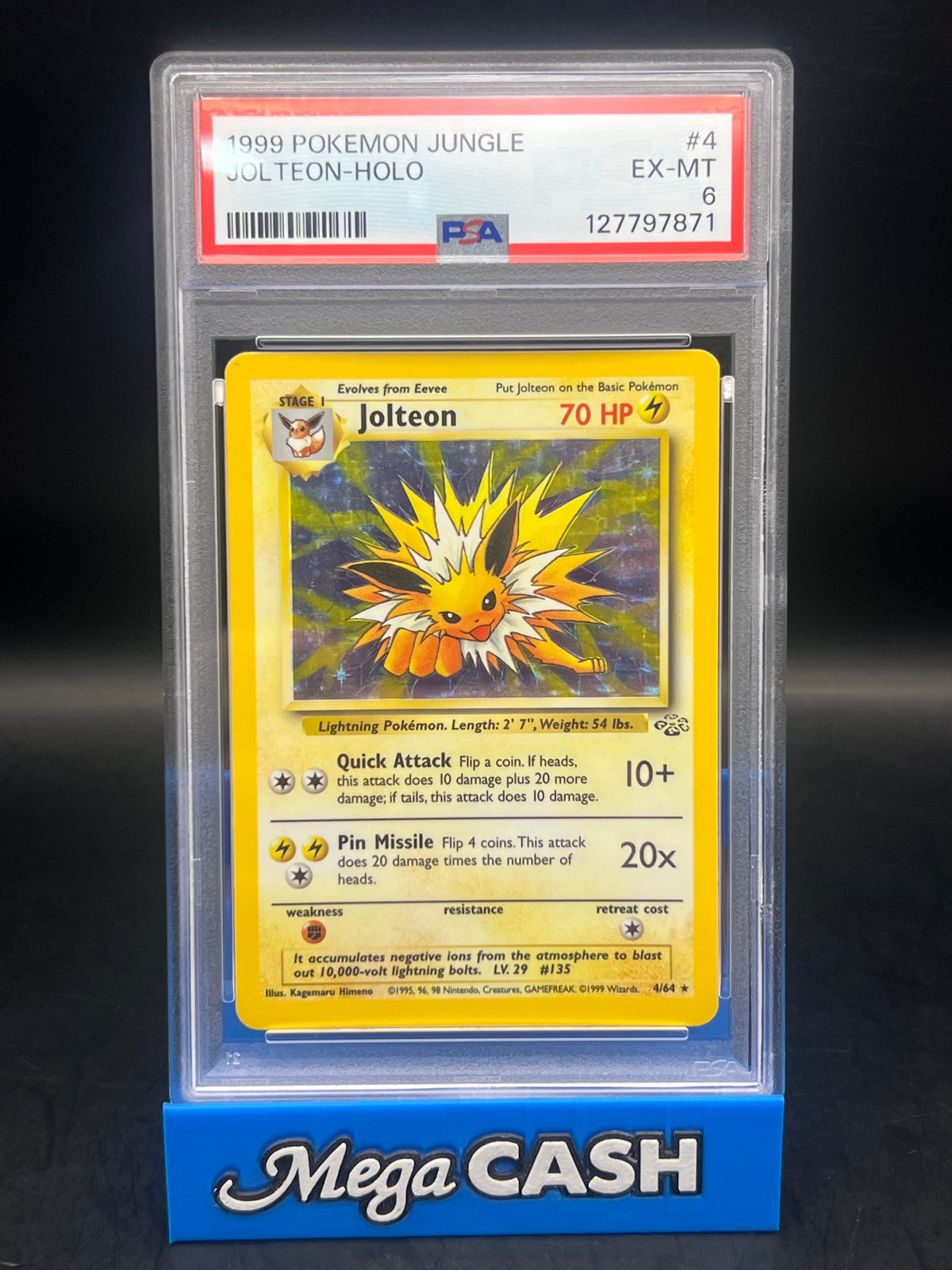 PSA 6 Jolteon Holo 4/64 Jungle