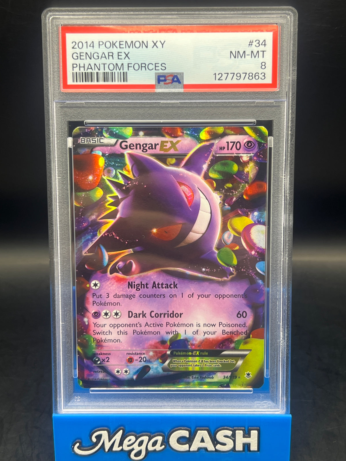 PSA 8 Gengar EX 34/119 Phantom Forces