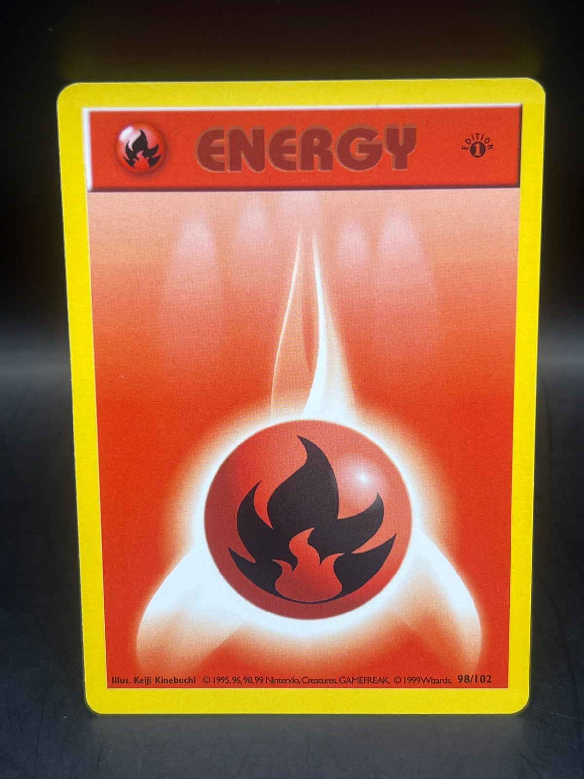 Fire Energy 98/102 1st Edition Shadowless Base Set 1999 NM