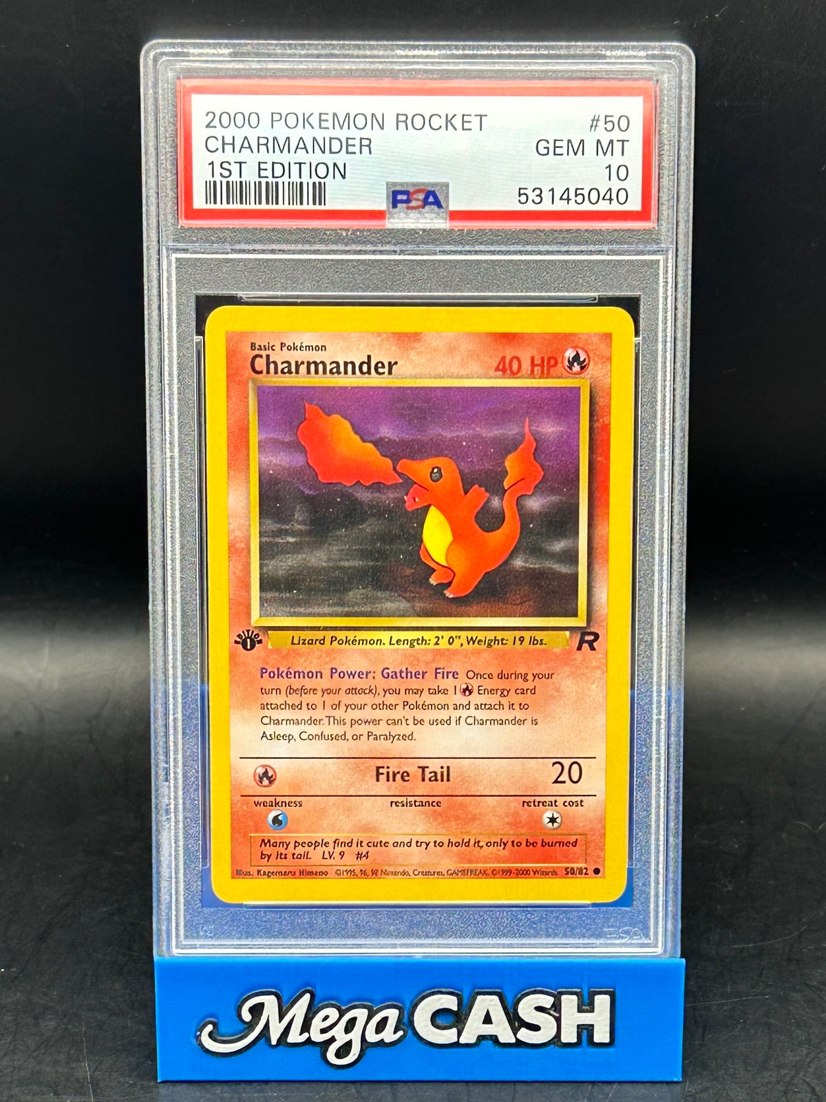 PSA 10 - Charmander - 1st Edition Rocket