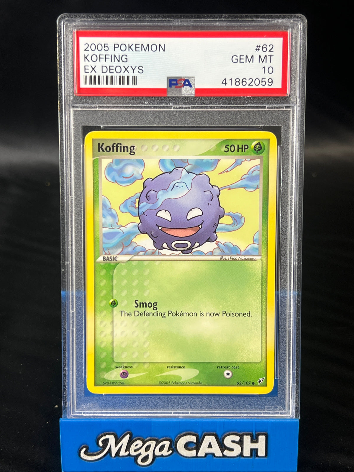 PSA 10 Koffing 62/107 EX Deoxys