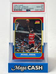 1996 Fleer Michael Jordan Decade Of Excellence #4 - PSA 10