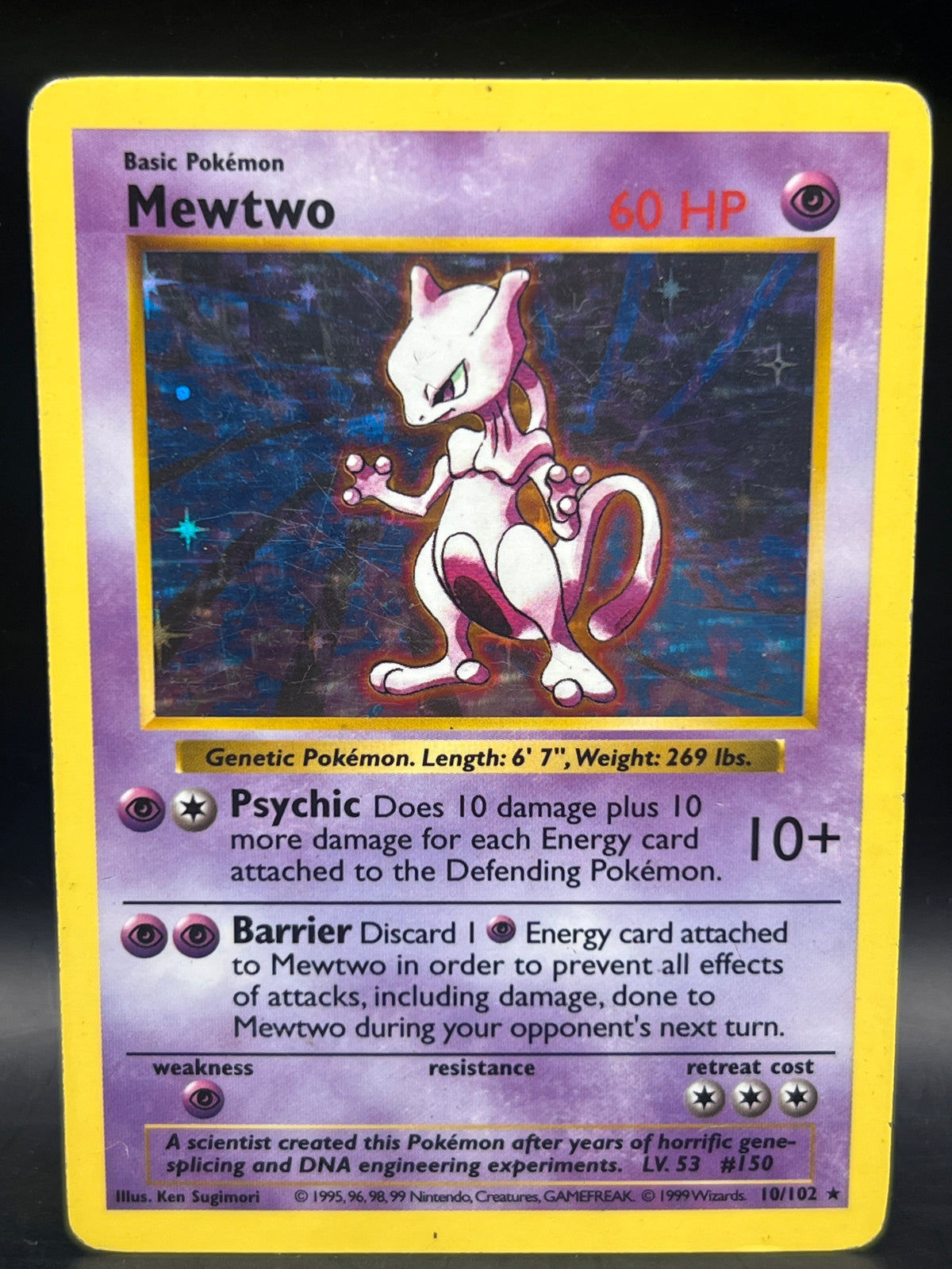 Mewtwo 10/102 Holo Shadowless Base Set