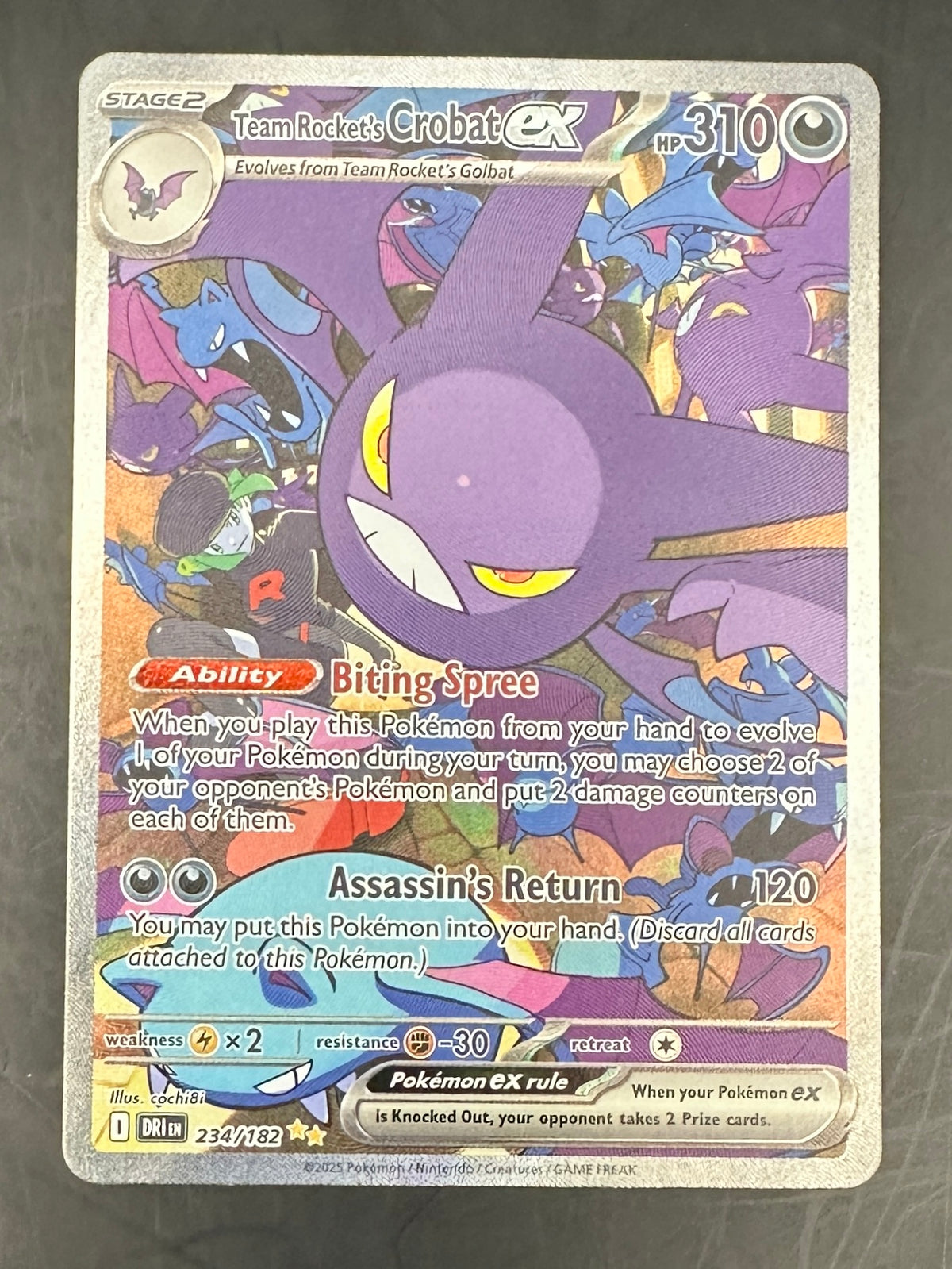 Team Rocket’s Crobat EX Special Illustration Rare - Destined Rivals