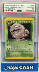 Pokémon - PSA 10 Dark Weezing 14/82 Holo 1ST Edition Rocket