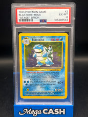 PSA 6 Blastoise Holo 2/102 Stage Error