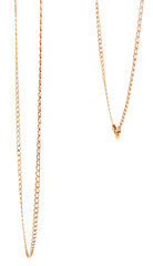 9ct Yellow Gold Fine Flat Curb Chain Necklace