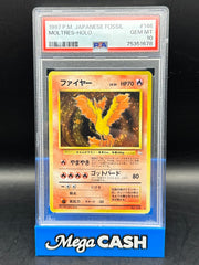 PSA 10 Moltres Holo - Japanese Fossil