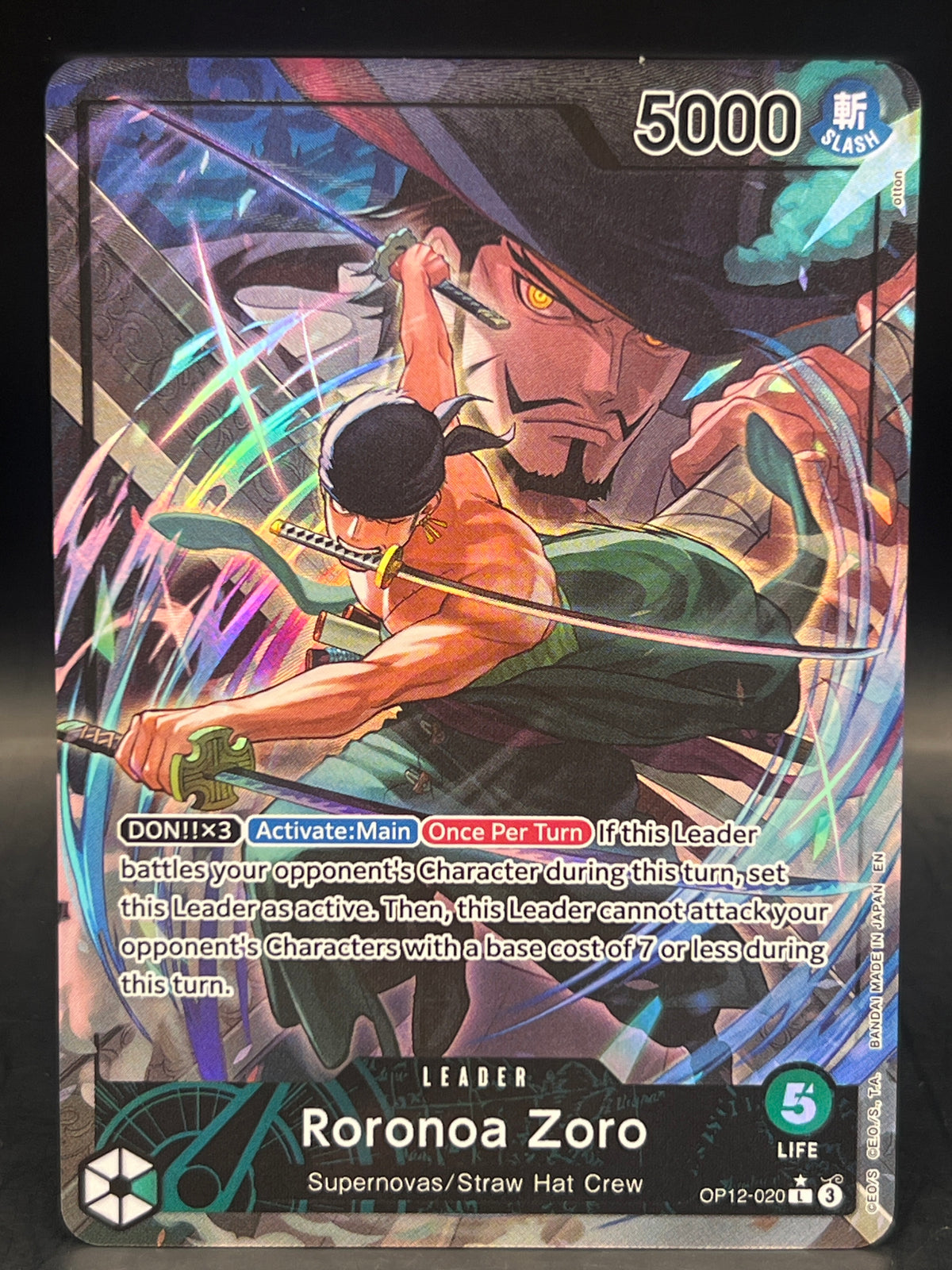 Roronoa Zoro Leader Alt Art • OP12-020 Legacy of the Master • One Piece TCG