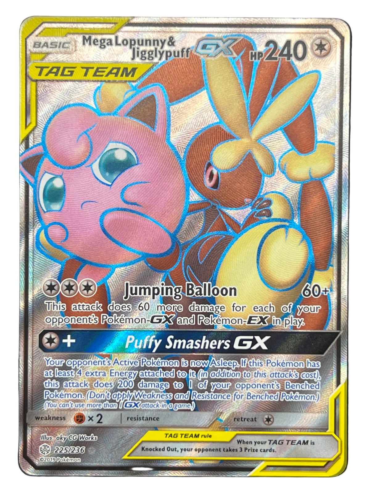 Pokémon - Mega Lopunny & Jigglypuff GX 225/236 Cosmic Eclipse