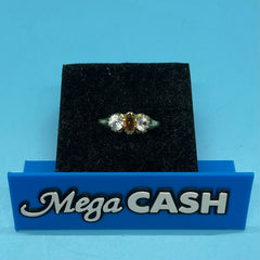 Ladies 14ct Solid Gold CZ Ring Size P/ 16-56