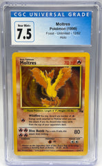 Pokémon - Moltres Holo 12/62 Fossil CGC 7.5