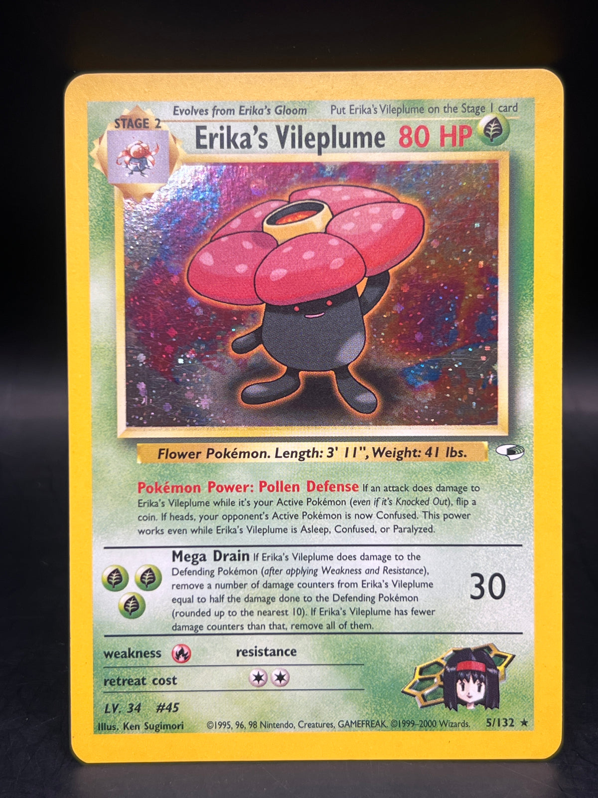 Erika’s Vileplume Holo 5/132 Gym Hero’s