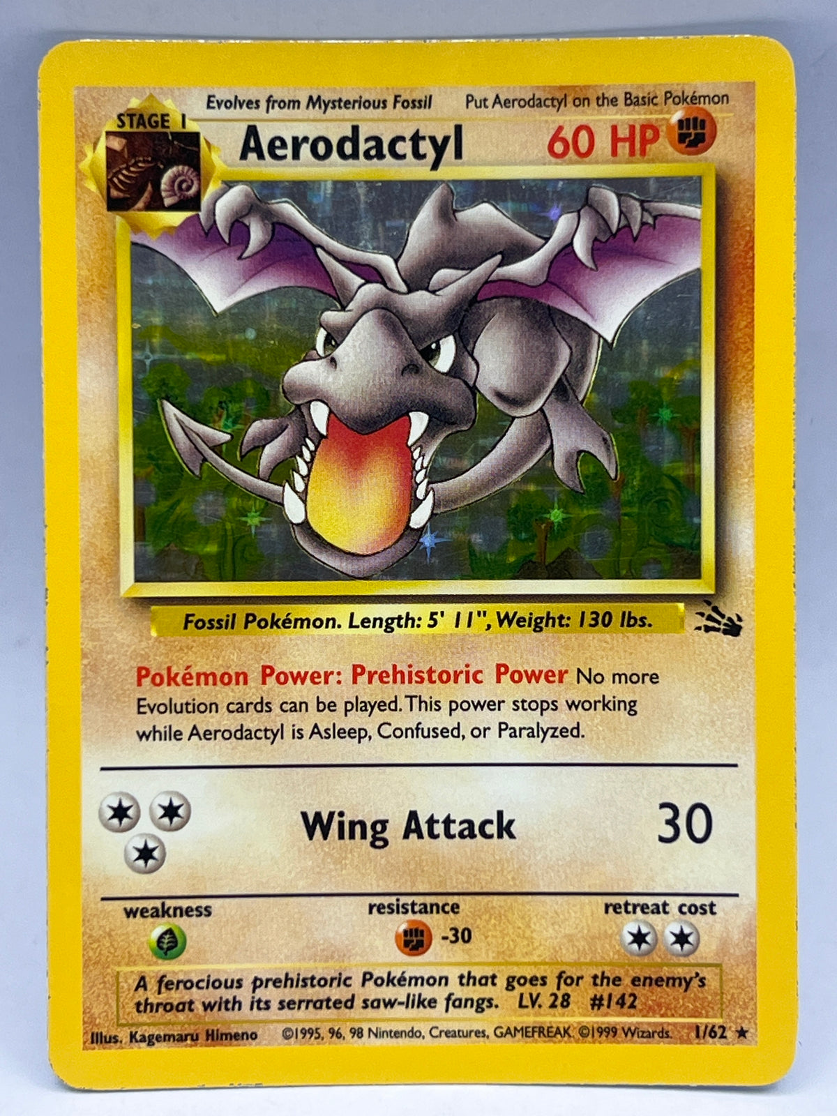 Pokémon - Aerodactyl Holo 1/62 Fossil