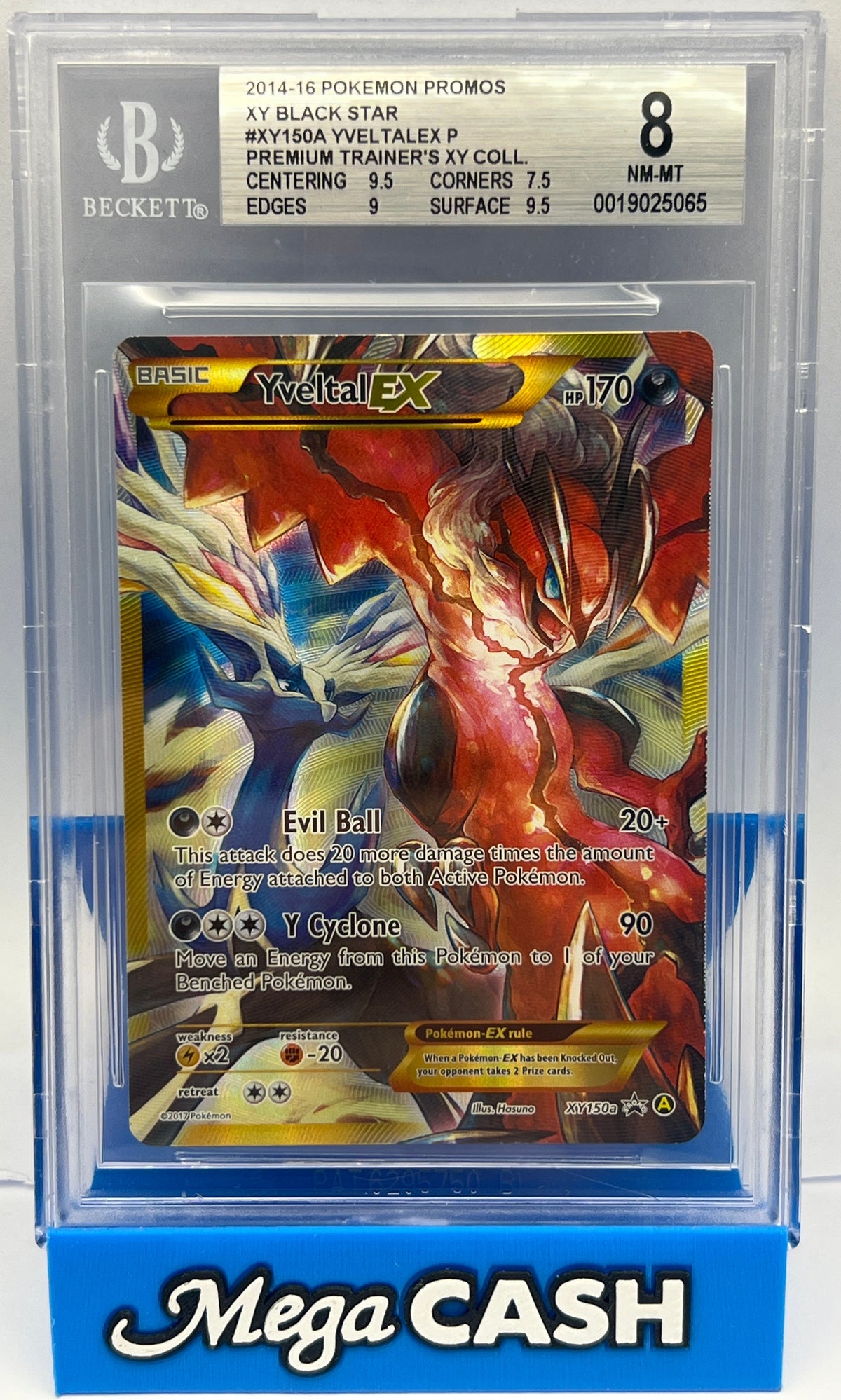 Pokémon- BGS 8 Yveltal Ex XY150A Black Star Promos