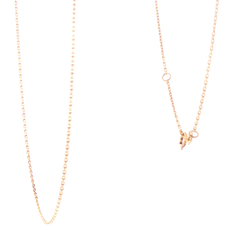 18ct Rose Gold Delicate Cable Chain Necklace