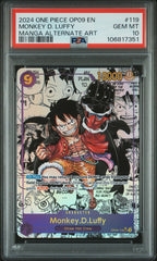 One Piece - PSA 10 Monkey. D. Luffy OP09-119 Manga