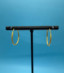 22ct Solid Yellow Gold Hoop Shaped Earings