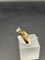 Ladies 18ct Gold 0.61ct Diamond Ring Size Q / 8.5 US
