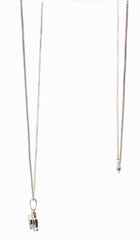 9ct White Gold Round Diamond Cluster Pendant Necklace