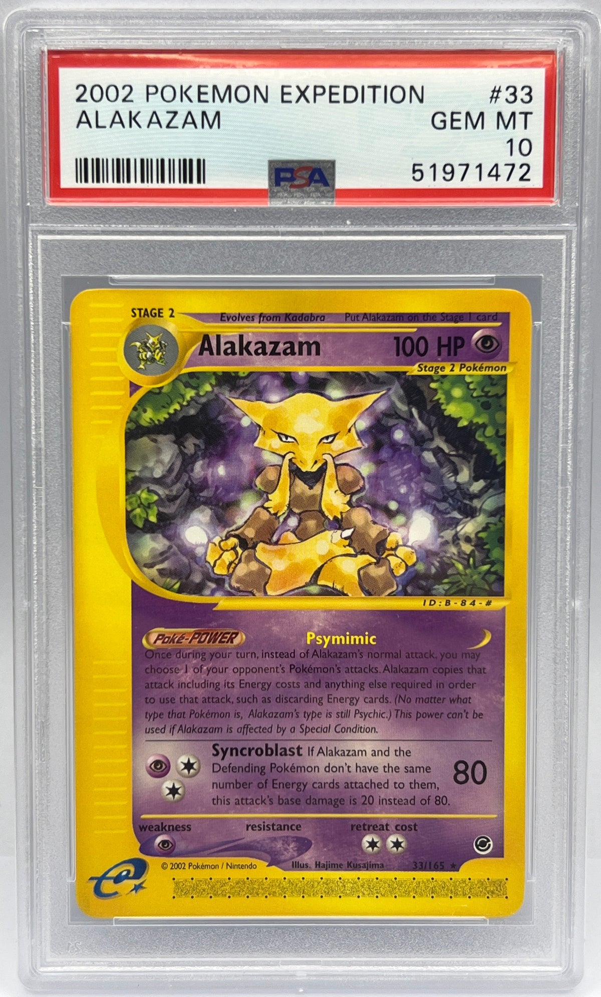 Pokémon - Alakazam 33/165 Expedition PSA 10