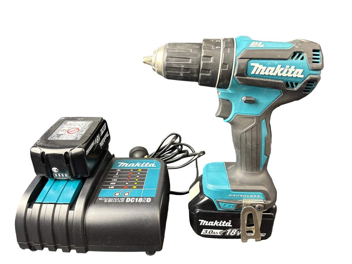 Makita - 18V Brushless Hammer Driver Drill Kit - DHP485SFE