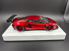 AUTOART DIECAST LIBERTY WALK LAMBORGHINI AVENTADOR 1/18 SCALE MODEL CAR - DAMAGED MIRRORS WITH SLIGHT SCRATCHES