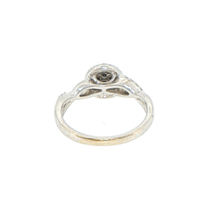 9ct Diamond Cluster Twist Shank Ring in White Gold - Mega Cash Sydney