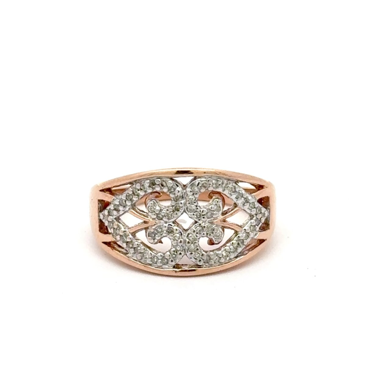 9ct Diamond Filigree Cocktail Ring in Rose Gold - Mega Cash Sydney