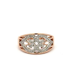 9ct Diamond Filigree Cocktail Ring in Rose Gold - Mega Cash Sydney