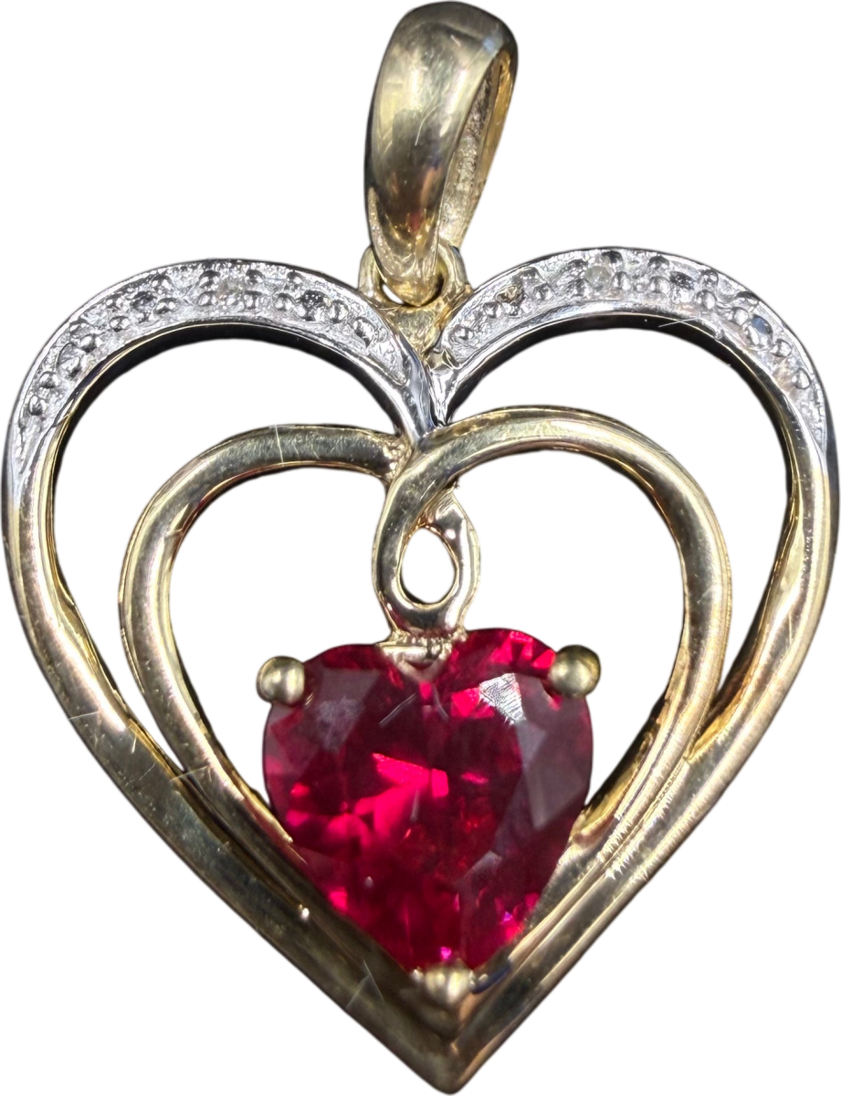 9ct Diamond Heart Pendant 1.5gms - Mega Cash Sydney