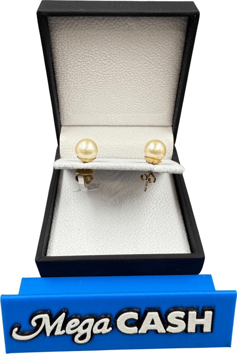 9ct Diamond & Pearl Earrings 3.4gms - Mega Cash Sydney