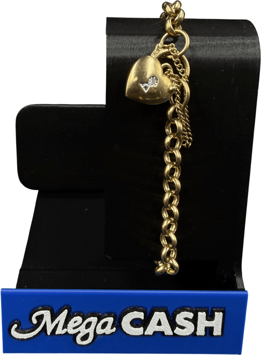 9ct Diamond Set Belcher Bracelet 9.7gms - Mega Cash Sydney