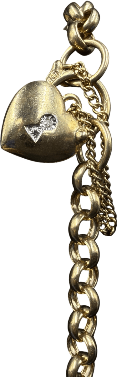 9ct Diamond Set Belcher Bracelet 9.7gms - Mega Cash Sydney