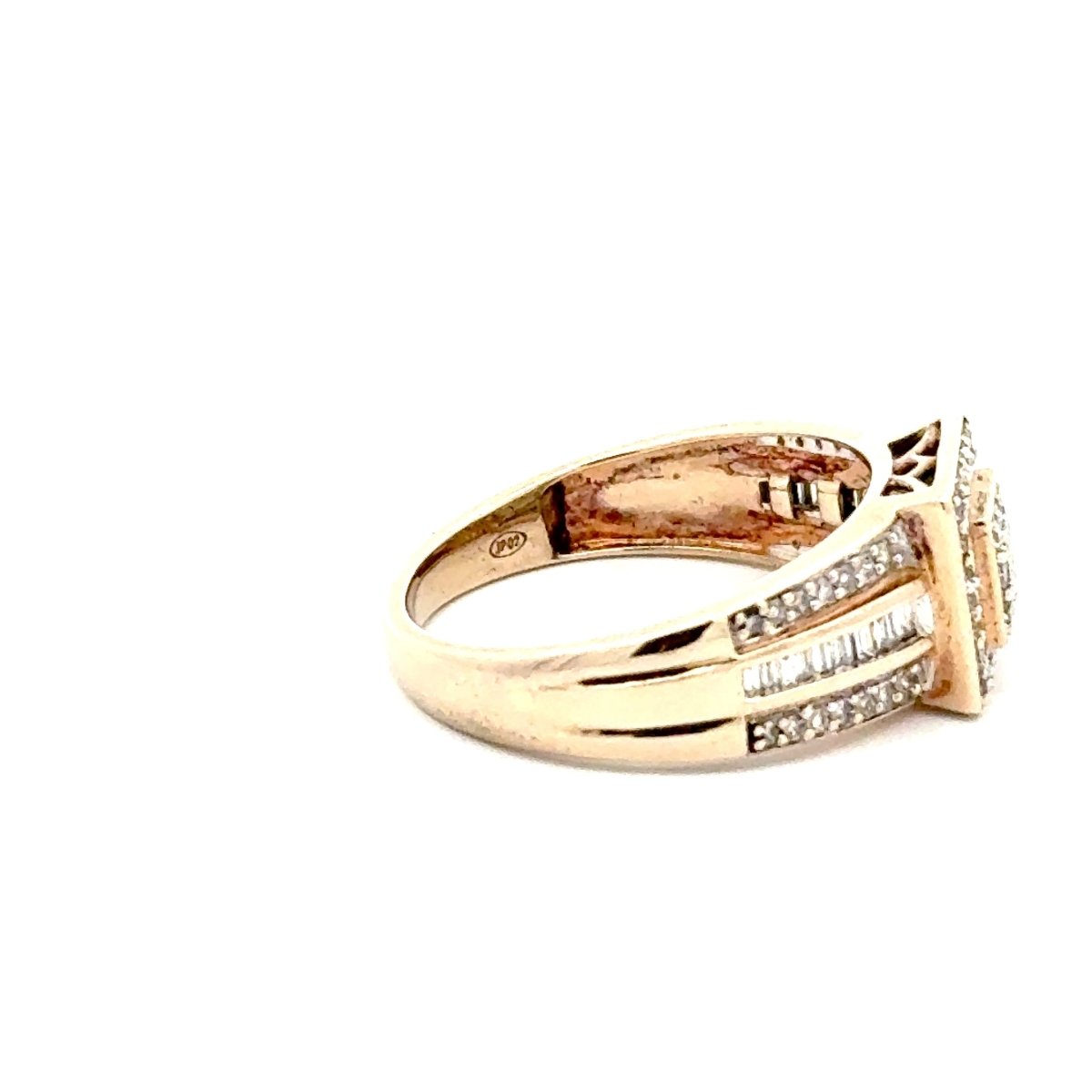 9ct Geometric Diamond Cluster Cocktail Ring in Yellow Gold - Mega Cash Sydney